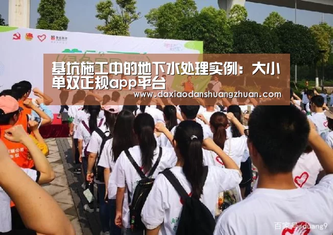 基坑施工中的地下水处理实例:大小单双正规app平台(图1) 大小单双赚钱平台